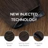 WENNALIFE Invisi Edge Clip in Hair Extensions Real Human Hair, 18 Inch 130g 7pcs Ombre Walnut Brown to Ash Brown and Bleach Blonde Seamless Clip in Extensions Remy Hair Clip Ins Invisible PU Skin Weft(I-#1/2/4 Ombre Dark Brown to Light Chestnut Brown)