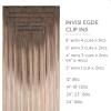 WENNALIFE Invisi Edge Clip in Hair Extensions Real Human Hair, 18 Inch 130g 7pcs Ombre Walnut Brown to Ash Brown and Bleach Blonde Seamless Clip in Extensions Remy Hair Clip Ins Invisible PU Skin Weft(I-#9/18/60 Balayage Sandy Brown to Platinum Blonde)