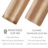 WENNALIFE Invisi Edge Clip in Hair Extensions Real Human Hair, 18 Inch 130g 7pcs Ombre Walnut Brown to Ash Brown and Bleach Blonde Seamless Clip in Extensions Remy Hair Clip Ins Invisible PU Skin Weft(I-#12A/18H Ash Beige Blonde Blend)