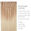 WENNALIFE Invisi Edge Clip in Hair Extensions Real Human Hair, 18 Inch 130g 7pcs Ombre Walnut Brown to Ash Brown and Bleach Blonde Seamless Clip in Extensions Remy Hair Clip Ins Invisible PU Skin Weft(I-#12A/18H Ash Beige Blonde Blend)