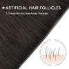 WENNALIFE Invisi Edge Clip in Hair Extensions Real Human Hair, 18 Inch 130g 7pcs Ombre Walnut Brown to Ash Brown and Bleach Blonde Seamless Clip in Extensions Remy Hair Clip Ins Invisible PU Skin Weft(I-#1/2/4 Ombre Dark Brown to Light Chestnut Brown)