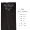 WENNALIFE Invisi Edge Clip in Hair Extensions Real Human Hair, 18 Inch 130g 7pcs Ombre Walnut Brown to Ash Brown and Bleach Blonde Seamless Clip in Extensions Remy Hair Clip Ins Invisible PU Skin Weft(L-#2 Dark Brown)
