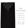 WENNALIFE Invisi Edge Clip in Hair Extensions Real Human Hair, 18 Inch 130g 7pcs Ombre Walnut Brown to Ash Brown and Bleach Blonde Seamless Clip in Extensions Remy Hair Clip Ins Invisible PU Skin Weft(L-#1 Jet Black)