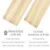WENNALIFE Invisi Edge Clip in Hair Extensions Real Human Hair, 18 Inch 130g 7pcs Ombre Walnut Brown to Ash Brown and Bleach Blonde Seamless Clip in Extensions Remy Hair Clip Ins Invisible PU Skin Weft(I-#18F/60A Balayage Light Wheat Platinum Blonde)
