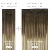 WENNALIFE Invisi Edge Clip in Hair Extensions Real Human Hair, 18 Inch 130g 7pcs Ombre Walnut Brown to Ash Brown and Bleach Blonde Seamless Clip in Extensions Remy Hair Clip Ins Invisible PU Skin Weft(I-#3/8/613 Ombre Walnut Brown to Ash Brown and Bleach Blonde)