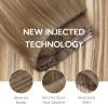 WENNALIFE Invisi Edge Clip in Hair Extensions Real Human Hair, 18 Inch 130g 7pcs Ombre Walnut Brown to Ash Brown and Bleach Blonde Seamless Clip in Extensions Remy Hair Clip Ins Invisible PU Skin Weft(I-#8/61/8 Balayage Dirty Blonde with Platinum Ends)