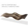 WENNALIFE Invisi Edge Clip in Hair Extensions Real Human Hair, 18 Inch 130g 7pcs Ombre Walnut Brown to Ash Brown and Bleach Blonde Seamless Clip in Extensions Remy Hair Clip Ins Invisible PU Skin Weft(L-#4/26/4 Balayage Chocolate Brown to Honey Blonde)