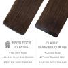 WENNALIFE Invisi Edge Clip in Hair Extensions Real Human Hair, 18 Inch 130g 7pcs Ombre Walnut Brown to Ash Brown and Bleach Blonde Seamless Clip in Extensions Remy Hair Clip Ins Invisible PU Skin Weft(I-#4 Chocolate Brown)