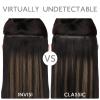 WENNALIFE Invisi Edge Clip in Hair Extensions Real Human Hair, 18 Inch 130g 7pcs Ombre Walnut Brown to Ash Brown and Bleach Blonde Seamless Clip in Extensions Remy Hair Clip Ins Invisible PU Skin Weft(I-#2/6/2 Balayage Dark Brown Mixed Chestnut Brown)