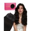 WENNALIFE Invisi Edge Clip in Hair Extensions Real Human Hair, 18 Inch 130g 7pcs Ombre Walnut Brown to Ash Brown and Bleach Blonde Seamless Clip in Extensions Remy Hair Clip Ins Invisible PU Skin Weft(G-#1B Natural Black)