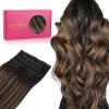 L-#2/6/2 Balayage Dark Brown Mixed Chestnut Brown
