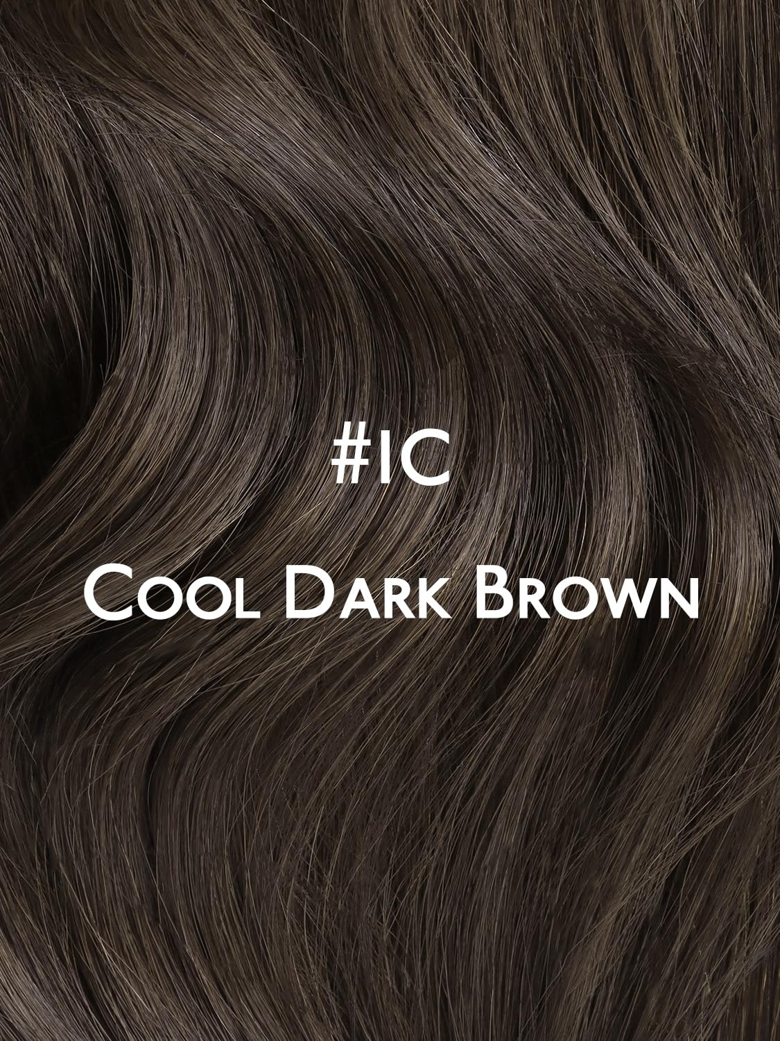 imageWENNALIFE Genius Seamless Tape in Hair Extensions Real Human Hair 18 inch 50g 20pcs Light Ash Brown Tape in Hair Extensions Remy Human Hair Luxury Invisible Straight Hand Tied Inspired Edge Tape ins8cm1C Cool Dark Brown