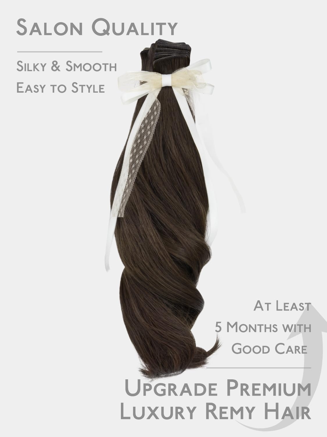 imageWENNALIFE Genius Seamless Tape in Hair Extensions Real Human Hair 18 inch 50g 20pcs Light Ash Brown Tape in Hair Extensions Remy Human Hair Luxury Invisible Straight Hand Tied Inspired Edge Tape insG2A Light Dark Brown
