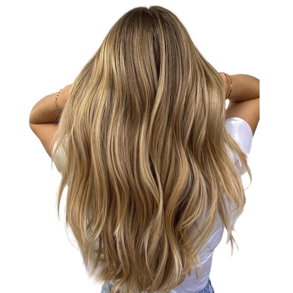imageWENNALIFE Invisi Edge Tape in Hair Extensions Human Hair 20 Inch 50g 20pcs Balayage Chestnut Brown Mixed Dirty Blonde Invisible Luxury Remy Hair Extensions Natural Seamless Injected Tape Ins Straigh