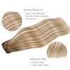WENNALIFE Clip in Hair Extensions Real Human Hair, 22 Inch 150g 9pcs Human Hair Extensions Clip In Human Hair, Balayage Dirty Blonde with Platinum Ends Hair Extensions