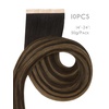 WENNALIFE Genius Seamless Tape in Hair Extensions Real Human Hair, 18 inch 50g 20pcs Light Ash Brown Tape in Hair Extensions Remy Human Hair Luxury Invisible Straight Hand Tied Inspired Edge Tape ins(8cm-#2/6/2 Balayage Dark Brown Mixed Chestnut Brown)