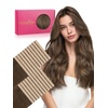 WENNALIFE Genius Seamless Tape in Hair Extensions Real Human Hair, 18 inch 50g 20pcs Light Ash Brown Tape in Hair Extensions Remy Human Hair Luxury Invisible Straight Hand Tied Inspired Edge Tape ins(8cm-#5D Cool Ash Brown)