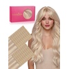 WENNALIFE Genius Seamless Tape in Hair Extensions Real Human Hair, 18 inch 50g 20pcs Light Ash Brown Tape in Hair Extensions Remy Human Hair Luxury Invisible Straight Hand Tied Inspired Edge Tape ins(8cm-#18F/60A Balayage Light Wheat Platinum Blonde)