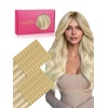WENNALIFE Genius Seamless Tape in Hair Extensions Real Human Hair, 18 inch 50g 20pcs Light Ash Brown Tape in Hair Extensions Remy Human Hair Luxury Invisible Straight Hand Tied Inspired Edge Tape ins(8cm-#17/22/60 Ombre Ash Blonde to Golden Blonde Balayage Platinum Blonde)
