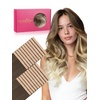 WENNALIFE Genius Seamless Tape in Hair Extensions Real Human Hair, 18 inch 50g 20pcs Light Ash Brown Tape in Hair Extensions Remy Human Hair Luxury Invisible Straight Hand Tied Inspired Edge Tape ins(8cm-#9/60 Ombre Sandy Brown to Platinum Blonde)