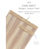 WENNALIFE Genius Seamless Tape in Hair Extensions Real Human Hair, 18 inch 50g 20pcs Light Ash Brown Tape in Hair Extensions Remy Human Hair Luxury Invisible Straight Hand Tied Inspired Edge Tape ins(8cm-#18F/60A Balayage Light Wheat Platinum Blonde)