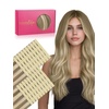 WENNALIFE Genius Seamless Tape in Hair Extensions Real Human Hair, 18 inch 50g 20pcs Light Ash Brown Tape in Hair Extensions Remy Human Hair Luxury Invisible Straight Hand Tied Inspired Edge Tape ins(8cm-#8B/60B Ash Brown with Platinum Blonde Highlights)