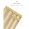 WENNALIFE Genius Seamless Tape in Hair Extensions Real Human Hair, 18 inch 50g 20pcs Light Ash Brown Tape in Hair Extensions Remy Human Hair Luxury Invisible Straight Hand Tied Inspired Edge Tape ins(8cm-#17/22/60 Ombre Ash Blonde to Golden Blonde Balayage Platinum Blonde)