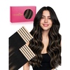 WENNALIFE Genius Seamless Tape in Hair Extensions Real Human Hair, 18 inch 50g 20pcs Light Ash Brown Tape in Hair Extensions Remy Human Hair Luxury Invisible Straight Hand Tied Inspired Edge Tape ins(8cm-#1B/6/1B Balayage Natural Black to Chestnut Brown)
