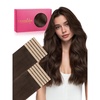WENNALIFE Genius Seamless Tape in Hair Extensions Real Human Hair, 18 inch 50g 20pcs Light Ash Brown Tape in Hair Extensions Remy Human Hair Luxury Invisible Straight Hand Tied Inspired Edge Tape ins(8cm-#4 Chocolate Brown)