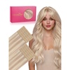 WENNALIFE Genius Seamless Tape in Hair Extensions Real Human Hair, 18 inch 50g 20pcs Light Ash Brown Tape in Hair Extensions Remy Human Hair Luxury Invisible Straight Hand Tied Inspired Edge Tape ins(8cm-#18F/60A Balayage Light Wheat Platinum Blonde)