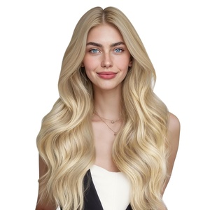 WENNALIFE Genius Seamless Tape in Hair Extensions Real Human Hair, 18 inch 50g 20pcs Light Ash Brown Tape in Hair Extensions Remy Human Hair Luxury Invisible Straight Hand Tied Inspired Edge Tape ins(8cm-#18E/90A Balayage Dirty Blonde to White Blonde)