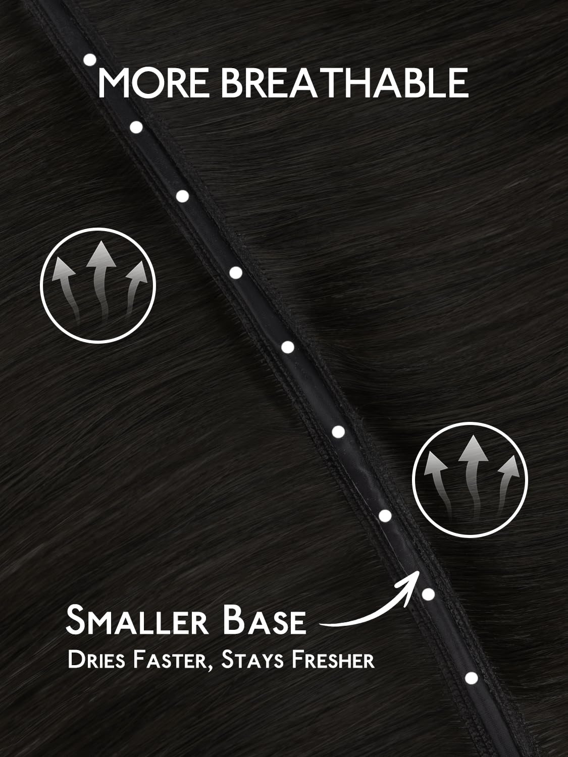 image:imageWENNALIFE 3PCS Butterfly Weft Hair Extensions Human Hair 14 Inch 80g Balayage Dark Brown Mixed Chestnut Brown Genius Sew in Hair Extensions Real Human Hair Add Volume and Length Invisible ExtensionsD1B Natural Black