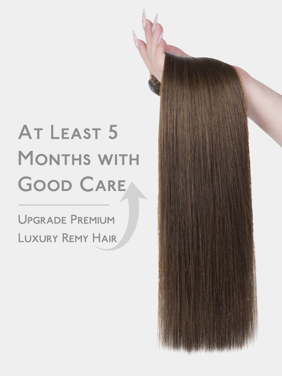 image:imageWENNALIFE 3PCS Butterfly Weft Hair Extensions Human Hair 14 Inch 80g Balayage Dark Brown Mixed Chestnut Brown Genius Sew in Hair Extensions Real Human Hair Add Volume and Length Invisible ExtensionsD5 Muted Light Brown Brunette