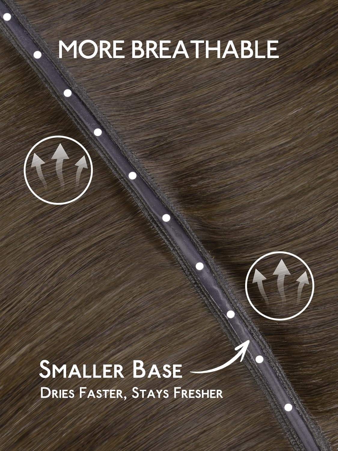 image:imageWENNALIFE 3PCS Butterfly Weft Hair Extensions Human Hair 14 Inch 80g Balayage Dark Brown Mixed Chestnut Brown Genius Sew in Hair Extensions Real Human Hair Add Volume and Length Invisible ExtensionsD4 Chocolate Brown
