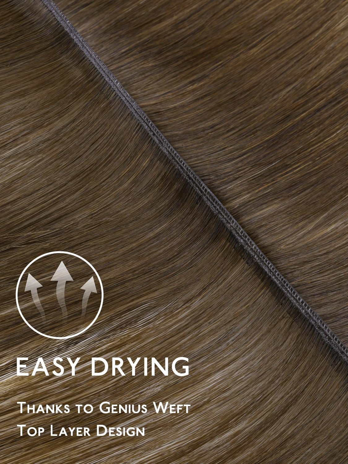 image:imageWENNALIFE 3PCS Butterfly Weft Hair Extensions Human Hair 14 Inch 80g Balayage Dark Brown Mixed Chestnut Brown Genius Sew in Hair Extensions Real Human Hair Add Volume and Length Invisible Extensions4274 Balayage Chocolate Brown to Caramel Blonde