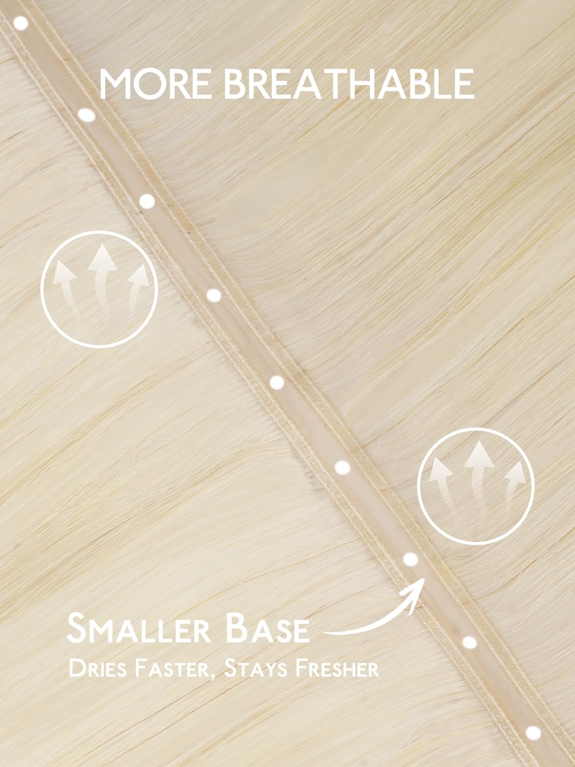 image:imageWENNALIFE 3PCS Butterfly Weft Hair Extensions Human Hair 14 Inch 80g Balayage Dark Brown Mixed Chestnut Brown Genius Sew in Hair Extensions Real Human Hair Add Volume and Length Invisible ExtensionsD60A Platinum Blonde