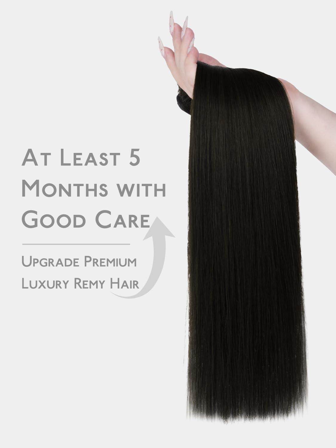 image:imageWENNALIFE 3PCS Butterfly Weft Hair Extensions Human Hair 14 Inch 80g Balayage Dark Brown Mixed Chestnut Brown Genius Sew in Hair Extensions Real Human Hair Add Volume and Length Invisible ExtensionsD1B Natural Black