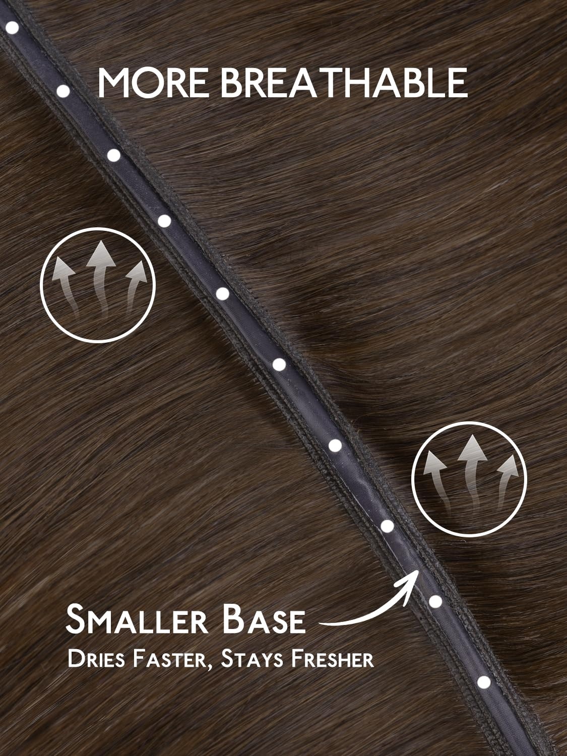 image:imageWENNALIFE 3PCS Butterfly Weft Hair Extensions Human Hair 14 Inch 80g Balayage Dark Brown Mixed Chestnut Brown Genius Sew in Hair Extensions Real Human Hair Add Volume and Length Invisible ExtensionsD4274 Balayage Chocolate Brown to Caramel Blonde