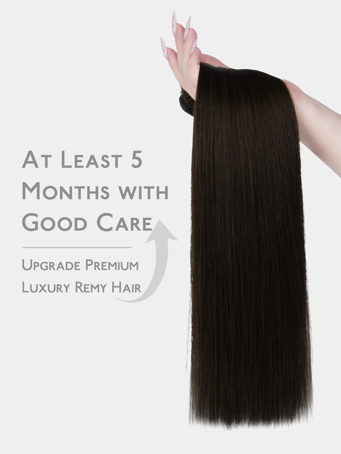 image:imageWENNALIFE 3PCS Butterfly Weft Hair Extensions Human Hair 14 Inch 80g Balayage Dark Brown Mixed Chestnut Brown Genius Sew in Hair Extensions Real Human Hair Add Volume and Length Invisible ExtensionsD262 Balayage Dark Brown Mixed Chestnut Brown