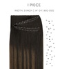 WENNALIFE 3PCS Butterfly Weft Hair Extensions Human Hair 14 Inch 80g Balayage Dark Brown Mixed Chestnut Brown Genius Sew in Hair Extensions Real Human Hair Add Volume and Length Invisible Extensions(D-#2 Dark Brown)