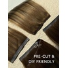 WENNALIFE 3PCS Butterfly Weft Hair Extensions Human Hair 14 Inch 80g Balayage Dark Brown Mixed Chestnut Brown Genius Sew in Hair Extensions Real Human Hair Add Volume and Length Invisible Extensions(#4/27/4 Balayage Chocolate Brown to Caramel Blonde)