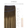 WENNALIFE 3PCS Butterfly Weft Hair Extensions Human Hair 14 Inch 80g Balayage Dark Brown Mixed Chestnut Brown Genius Sew in Hair Extensions Real Human Hair Add Volume and Length Invisible Extensions(#4/27/4 Balayage Chocolate Brown to Caramel Blonde)