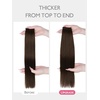 WENNALIFE 3PCS Butterfly Weft Hair Extensions Human Hair 14 Inch 80g Balayage Dark Brown Mixed Chestnut Brown Genius Sew in Hair Extensions Real Human Hair Add Volume and Length Invisible Extensions(D-#4/27/4 Balayage Chocolate Brown to Caramel Blonde)