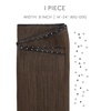 WENNALIFE 3PCS Butterfly Weft Hair Extensions Human Hair 14 Inch 80g Balayage Dark Brown Mixed Chestnut Brown Genius Sew in Hair Extensions Real Human Hair Add Volume and Length Invisible Extensions(D-#5 Muted Light Brown Brunette)