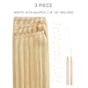 WENNALIFE 3PCS Butterfly Weft Hair Extensions Human Hair 14 Inch 80g Balayage Dark Brown Mixed Chestnut Brown Genius Sew in Hair Extensions Real Human Hair Add Volume and Length Invisible Extensions(#16/22 Light Blonde Highlighted Golden Blonde)