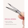 WENNALIFE 4.5cm & 9cm Duck Bill Clips, 40 PCS Metal Alligator Curl Hair Clips with Holes, Stainless Steel Sectioning Clips for Hair Cutting, Styling & Coloring, Strong Grip, Rust-Resistant, #Silver(DKBCLIP)