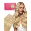 WENNALIFE 3PCS Butterfly Weft Hair Extensions Human Hair 14 Inch 80g Balayage Dark Brown Mixed Chestnut Brown Genius Sew in Hair Extensions Real Human Hair Add Volume and Length Invisible Extensions(#16/22 Light Blonde Highlighted Golden Blonde)