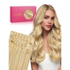 WENNALIFE 3PCS Butterfly Weft Hair Extensions Human Hair 14 Inch 80g Balayage Dark Brown Mixed Chestnut Brown Genius Sew in Hair Extensions Real Human Hair Add Volume and Length Invisible Extensions(D-#16/22 Light Blonde Highlighted Golden Blonde)