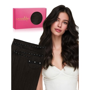 WENNALIFE 3PCS Butterfly Weft Hair Extensions Human Hair 14 Inch 80g Balayage Dark Brown Mixed Chestnut Brown Genius Sew in Hair Extensions Real Human Hair Add Volume and Length Invisible Extensions(D-#2/6/2 Balayage Dark Brown Mixed Chestnut Brown)