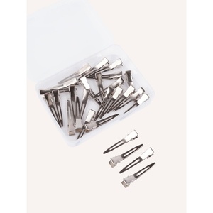 WENNALIFE 4.5cm & 9cm Duck Bill Clips, 40 PCS Metal Alligator Curl Hair Clips with Holes, Stainless Steel Sectioning Clips for Hair Cutting, Styling & Coloring, Strong Grip, Rust-Resistant, #Silver(DKBCLIP)